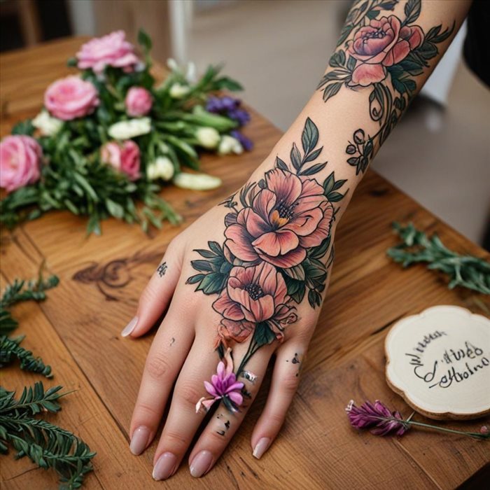 Idées de Tatouages pour les Mains des Femmes